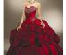 Dunkelrotes Duchesse Ballkleid...